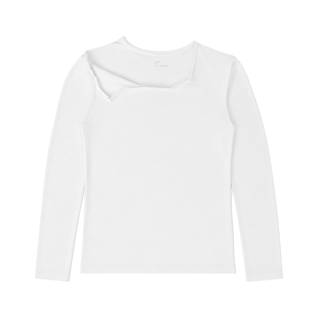 torn neck longsleeve